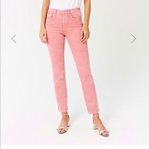 3x1 Denim’s Stevie straight high rise in pink
